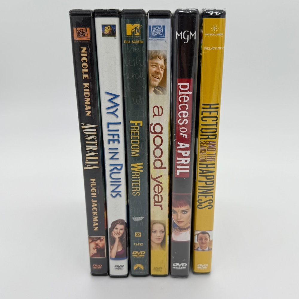 Lot of 6 DVD Movies: Australia, My Life in Ruins, Freedom Writers, A Good Year
